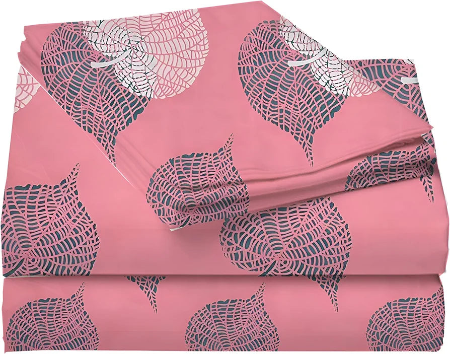 Starnstyle Polycotton 220 TC Floral Printed King Size Double Bedsheet with 2 Pillow Covers Oxford