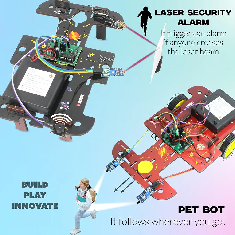 Butterfly EduFields Jumbo 40In1 Stem Robotics Kit Robot Toys for Kids Ages 8 9 10 11 12 Years Old Boys Girls 100+ Parts
