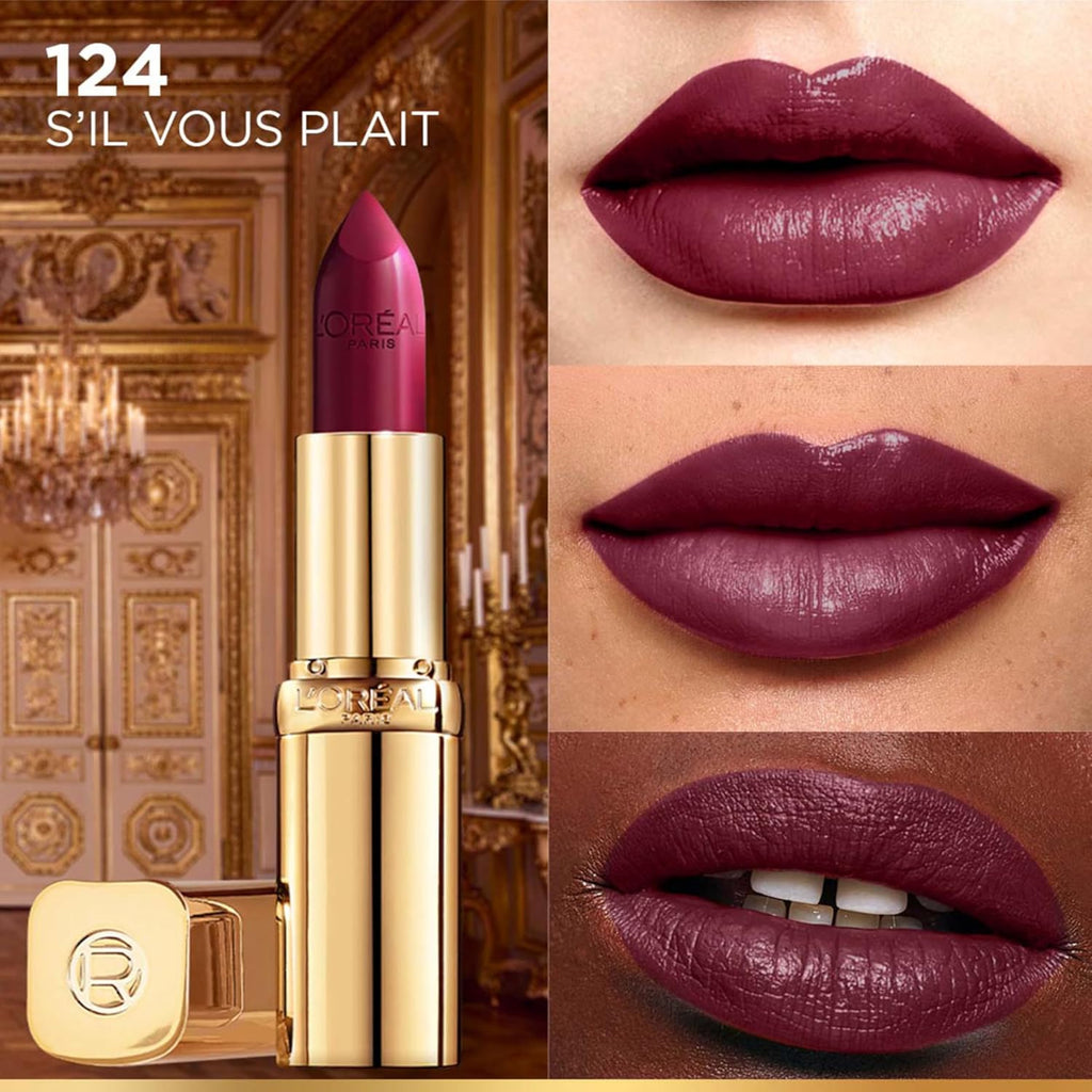 Lâ€™OrÃ©al Paris Color Riche Satin Lipstick- 124 S'il Vous Plait, 4.3 gm