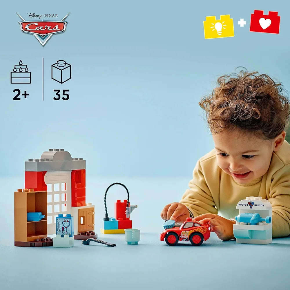 Lego Duplo Disney and Pixar Cars McQueen’s Visit to Doc’s Garage 10456 Building Blocks Toys for 2+ Gift for Boys and Girls