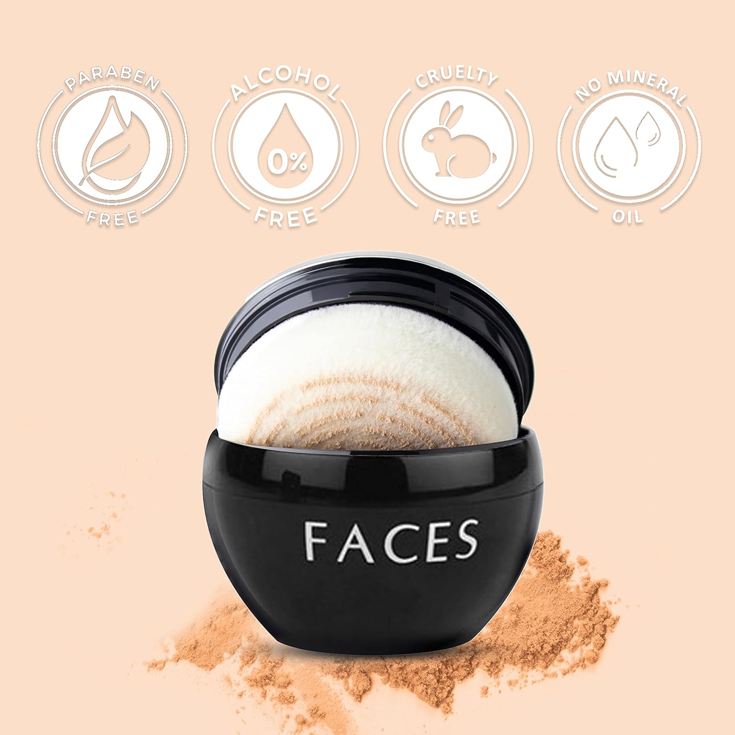 FACES CANADA Ultime Pro Mineral Loose Powder - Sand Beige 03, 7g| Light-Medium Coverage | Soft Luminous Glow | Flawless Makeup Setting Powder | Silky Matte Finish