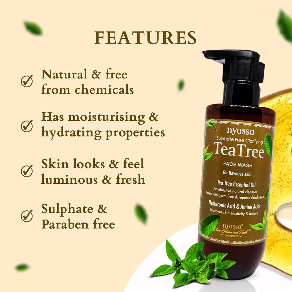 Nyassa Sulphate Free Clarifying Tea Tree Face Wash - 210 Ml