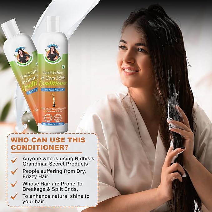 Nidhi's Grandmaa Secret Desi Ghee and Goat Milk Conditioner for Frizzy Hair - 200 Ml