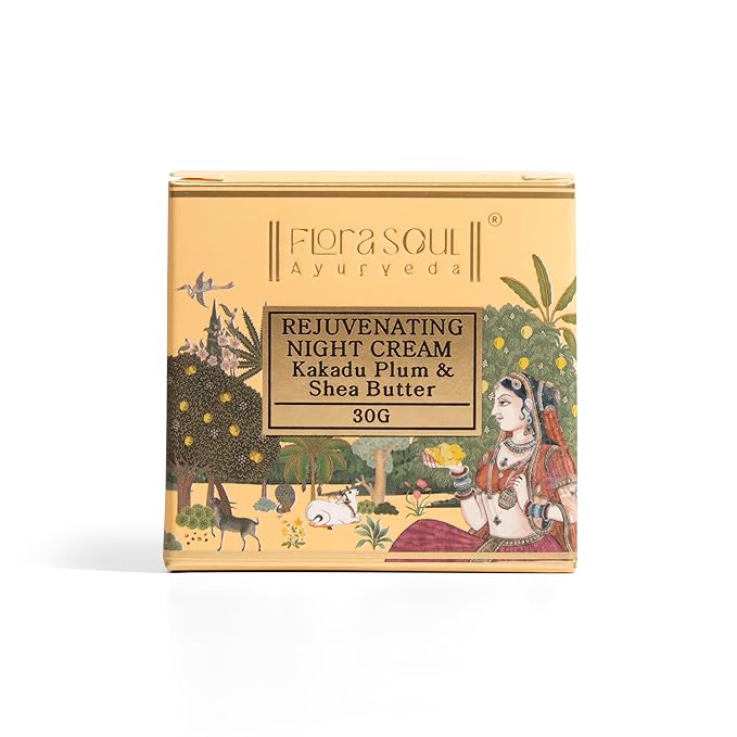 FloraSoul Ayurveda Rejuvenating Night Cream With Kakadu Plum & Shea Butter - 30 Gms