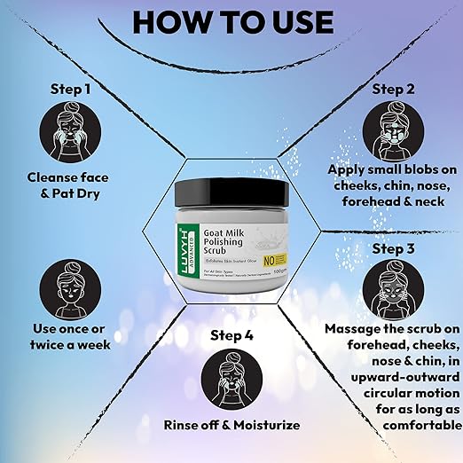 Luvyh Goat Milk Polishing Face Scrub Tan-Removal - 100 gms