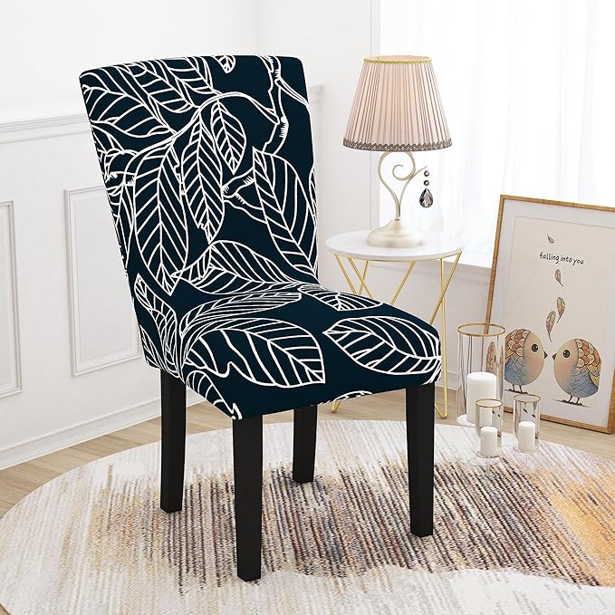 Story@Home Chair Cover Stretch Dining Chair Cover Navy Blue Chair Cover