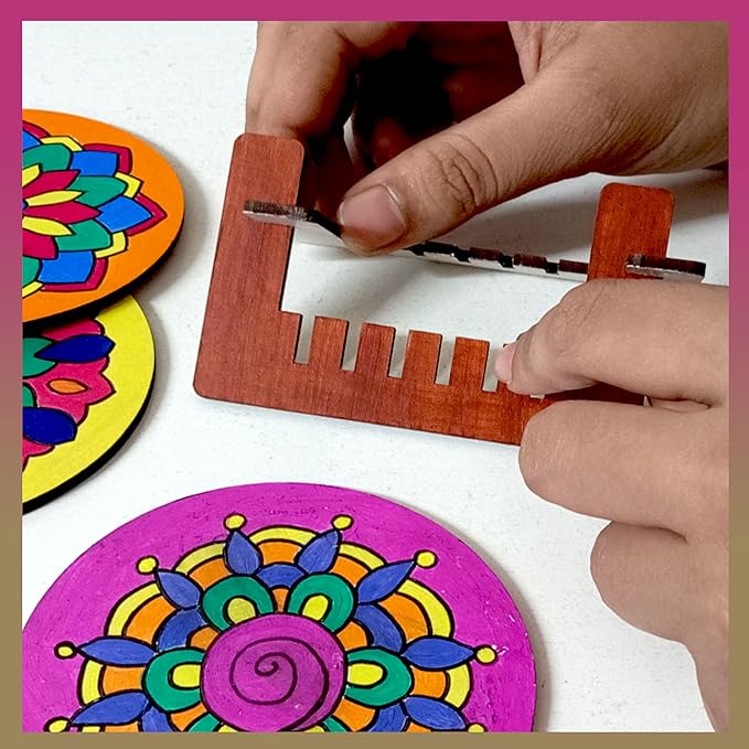 Solobolo Mandala Art Kit for Kids Adults | Indian Art Forms Kits, Art & Craft Kit for Kids Coloring & Painting Kit Using Water Brush