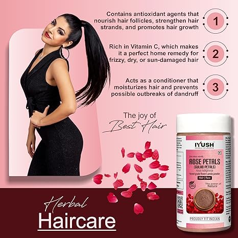 Iyush Herbal Ayurveda Organic Rose Petal Powder