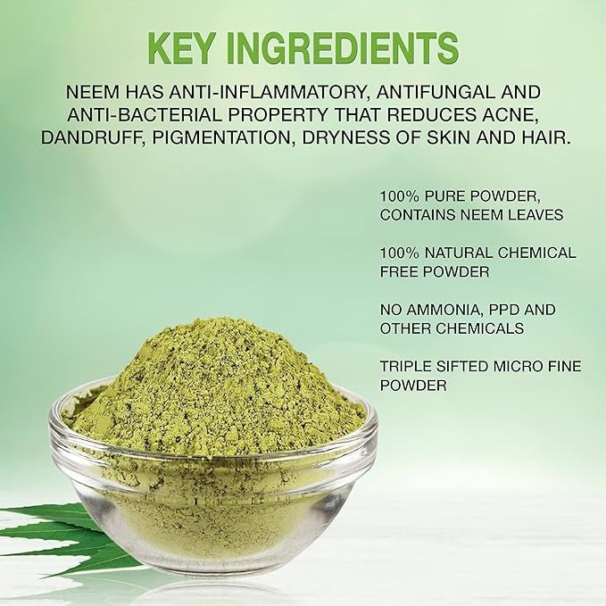 Elemensis Naturals Pure Neem Leaves Powder For Pimple-free Clear Hair Cleanser - 100 gms
