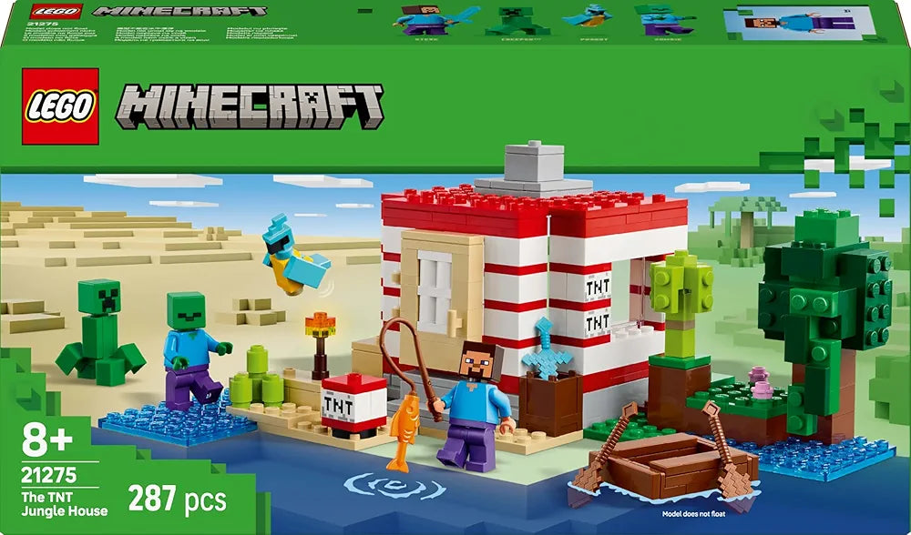 Lego Minecraft The TNT Jungle House, Video Game Collectible Toy 21275 Building Blocks Toys for 8+ Gift for Boys and Girls