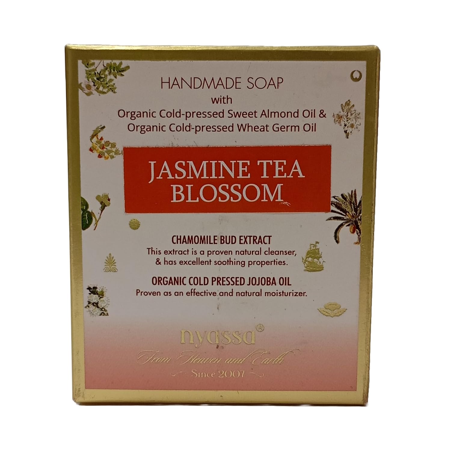 Nyassa Premium Jasmine Tea Blossom Handmade Soap | All Skin Type - 150 Gms