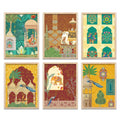 Kotart Traditional Indian Wall Art Madhubani Paintings for Living Room Framed Wall Painting Pichwai Art Painting set of 6 D