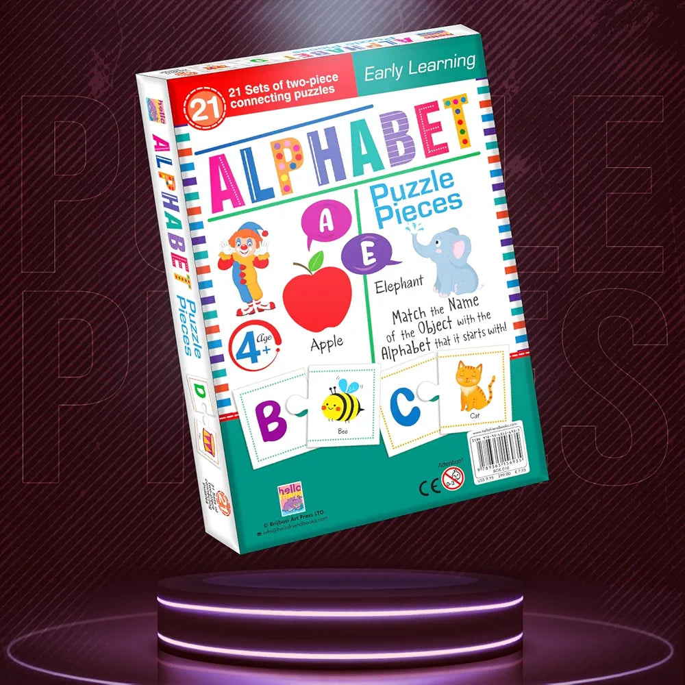 Hello Friend Alphabet Learning Jigsaw Puzzle Connecting 2-Piece  for Kids, Childrens and Toddlers Early Learning Educational