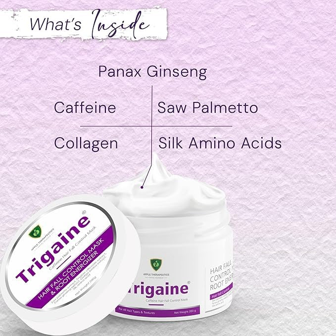 Apple Therapeutics Trigaine Caffeine Hair Fall Control Mask - 200 ml