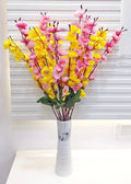 Artificial Flowers Bunch for Decoration Cherry Blossom Ideal for Vase Without Vase Yellow Pink