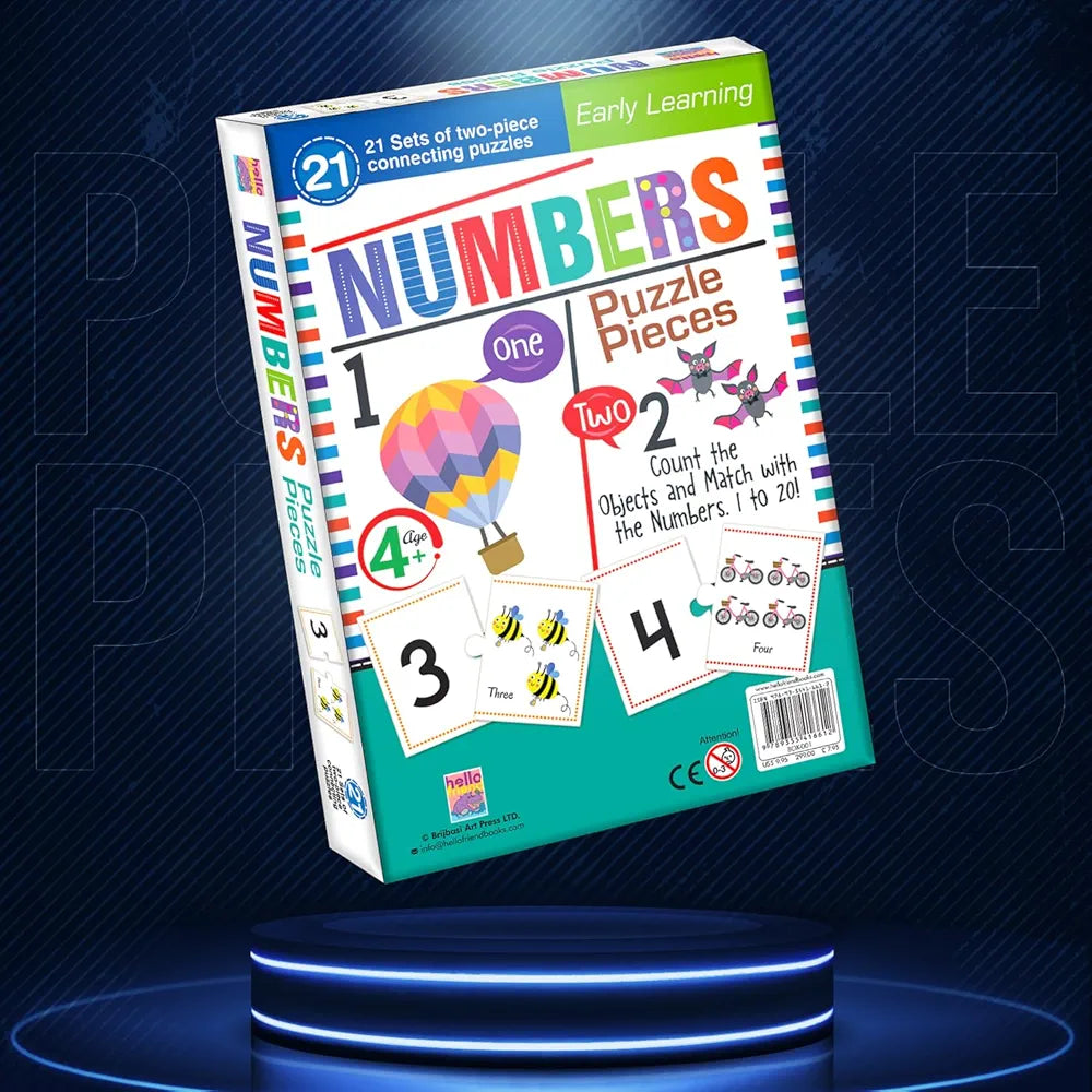 Hello Friend Numbers Jigsaw Puzzle Connecting 2-Piece  for Kids, Childrens and Toddlers – Early Learning Educational