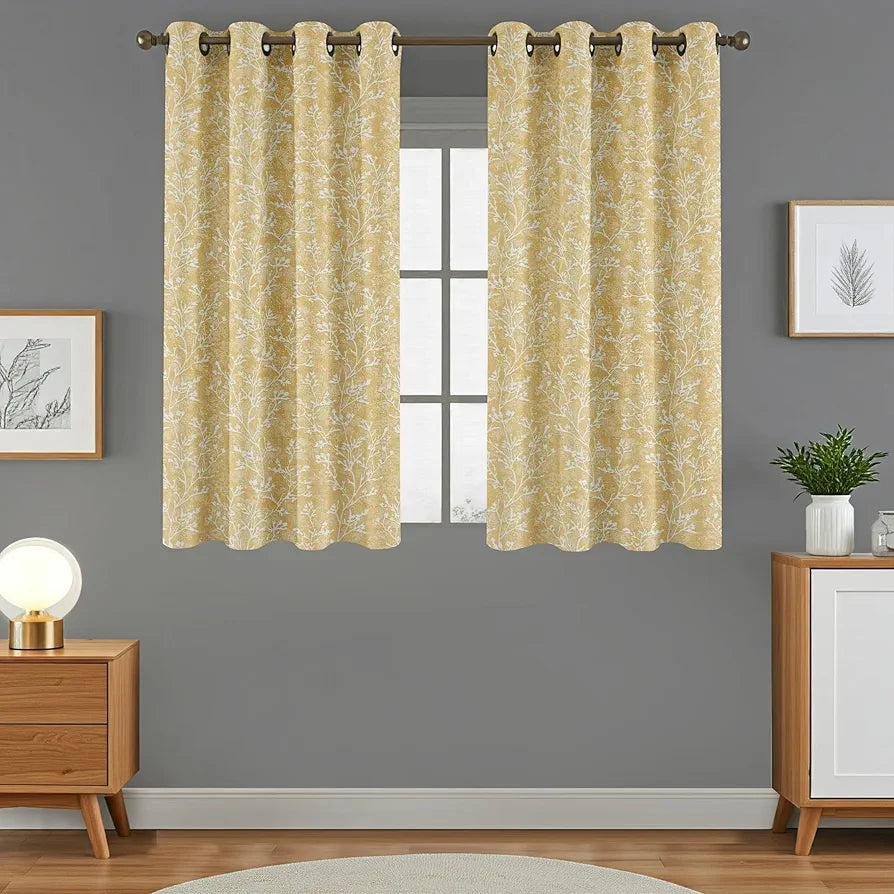 Homefab India 1 Piece Grommet Style Polyester Window Curtain 5 feet Floral