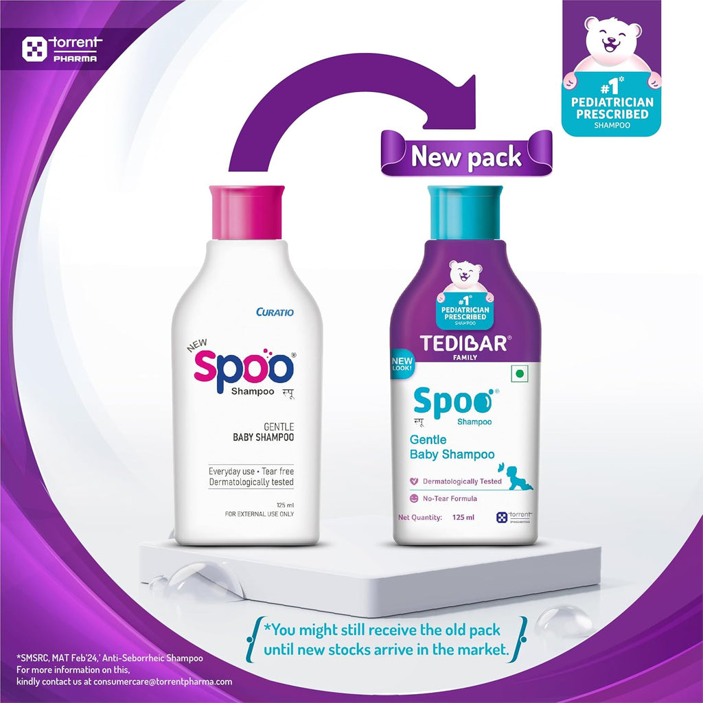 Torrent Pharma Tedibar Spoo gentle baby shampoo - 250ml