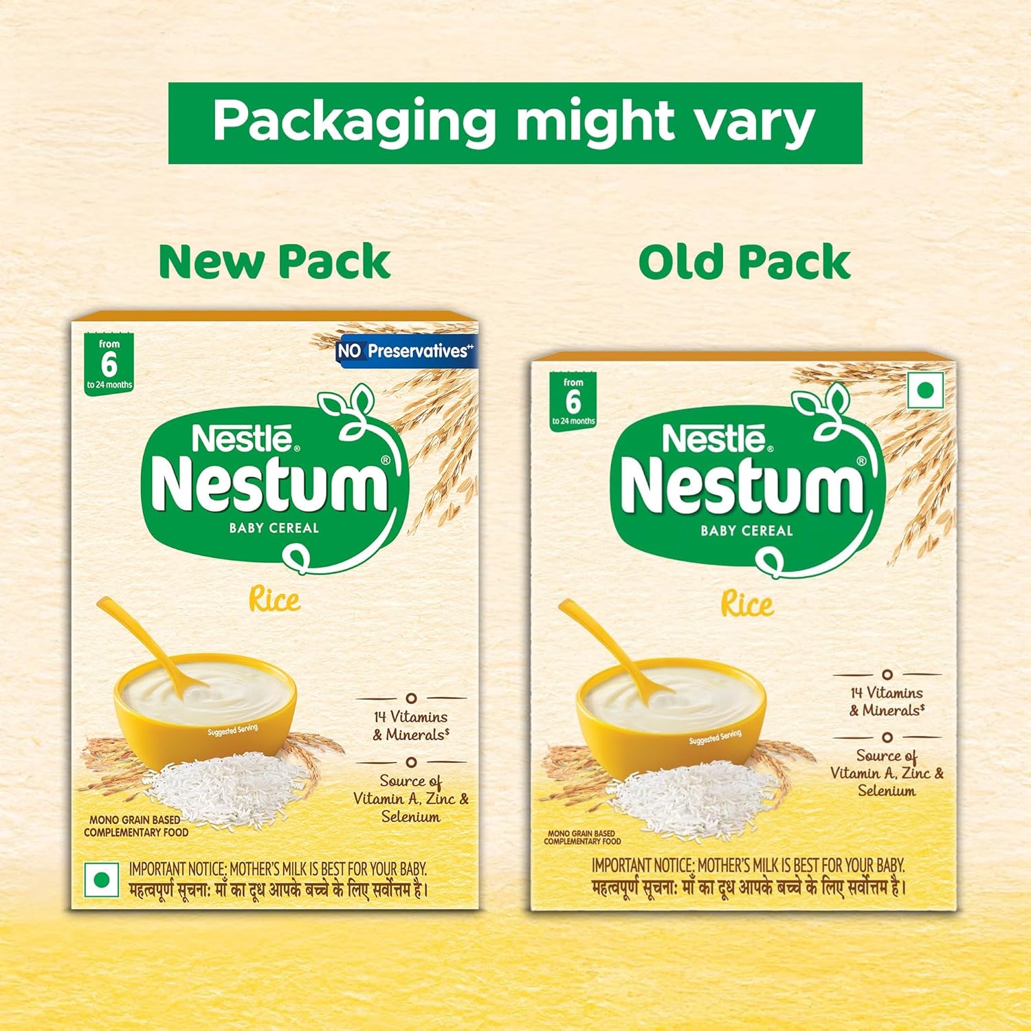 Nestum Baby Cereal â€“ From 6 to 24 Months, Rice, 300g/325g, Bag-in-Box Pack (weight may vary)