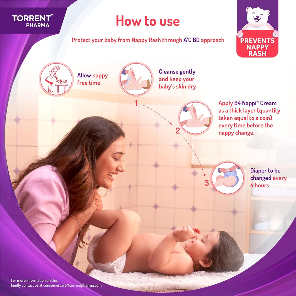 B4 Nappi Cream 75gm - Diaper Rash Prevention Cream.