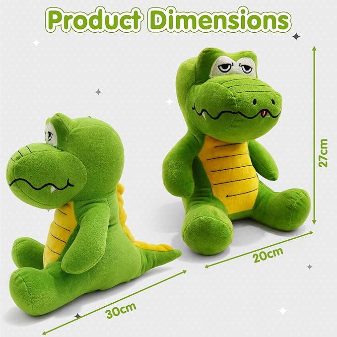 Kidology Cute Green Crocodile Soft Toy for Kids