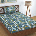 Homefab India 180 TC Microfiber Single BedSheet with 1 Pillow Cover Green