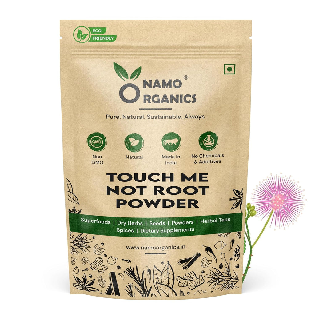 Namo Organics - Touch Me Not Plant Root Powder - 100 gm Mimosa Pudica | Lajjalu | Lajwanti 100gm