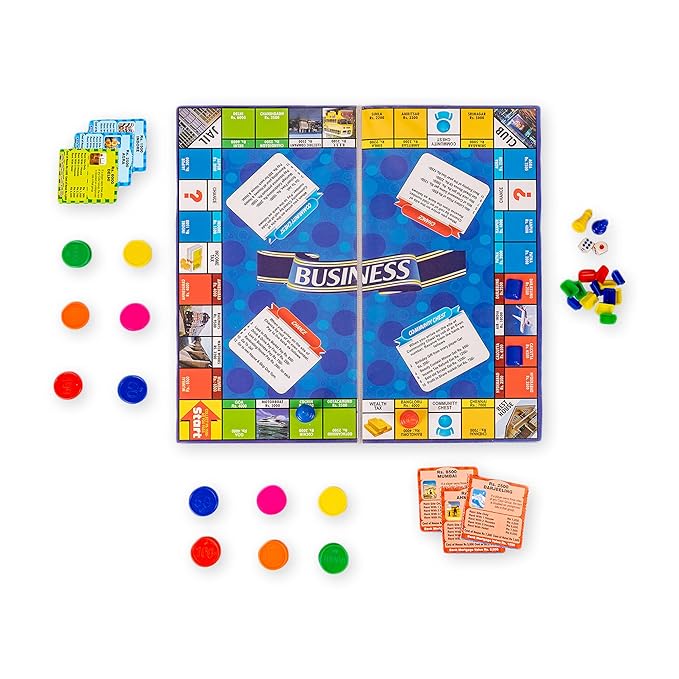 Ratna's Business Jr. Coins 5 in 1 Board Game Set | Perfect for Kids & Adults 2-4 Players
