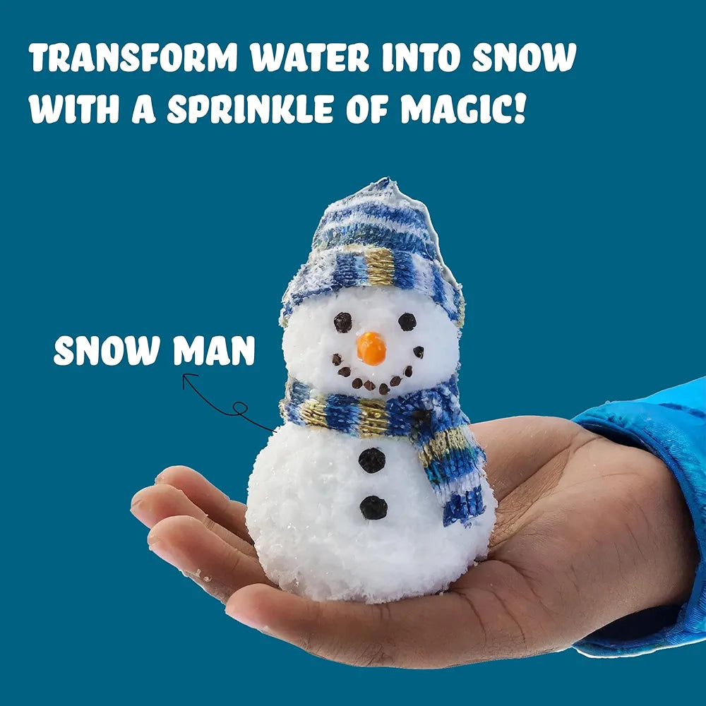Butterfly Edufields Snow Magic Science Kit for Kids, Ages 4-15, Make Instant Colourful Snowman, Non-Toxic Reusable