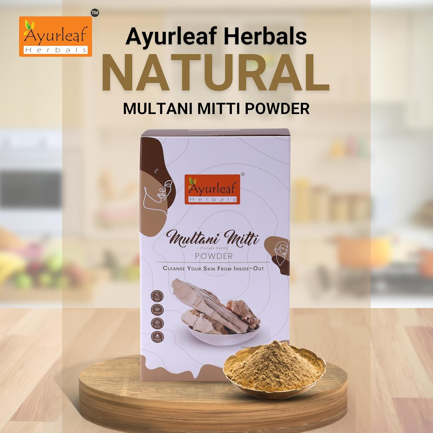 Ayurleaf Herbals Multani Mitti - 200 Gms