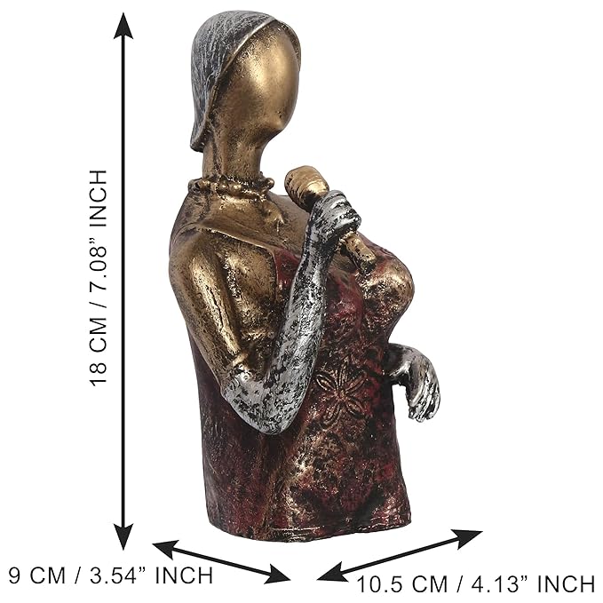 Ecraftindia Singing Lady Decorative Statue