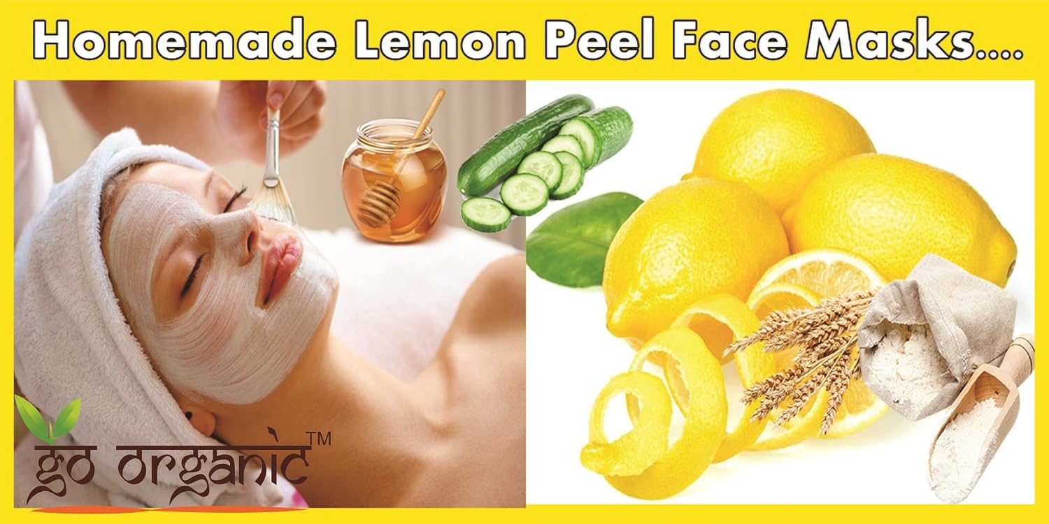 Go Organic Lemon Peel Powder 100% Organic & Chemical Free Skin Cleanser 250Grm (250GM)