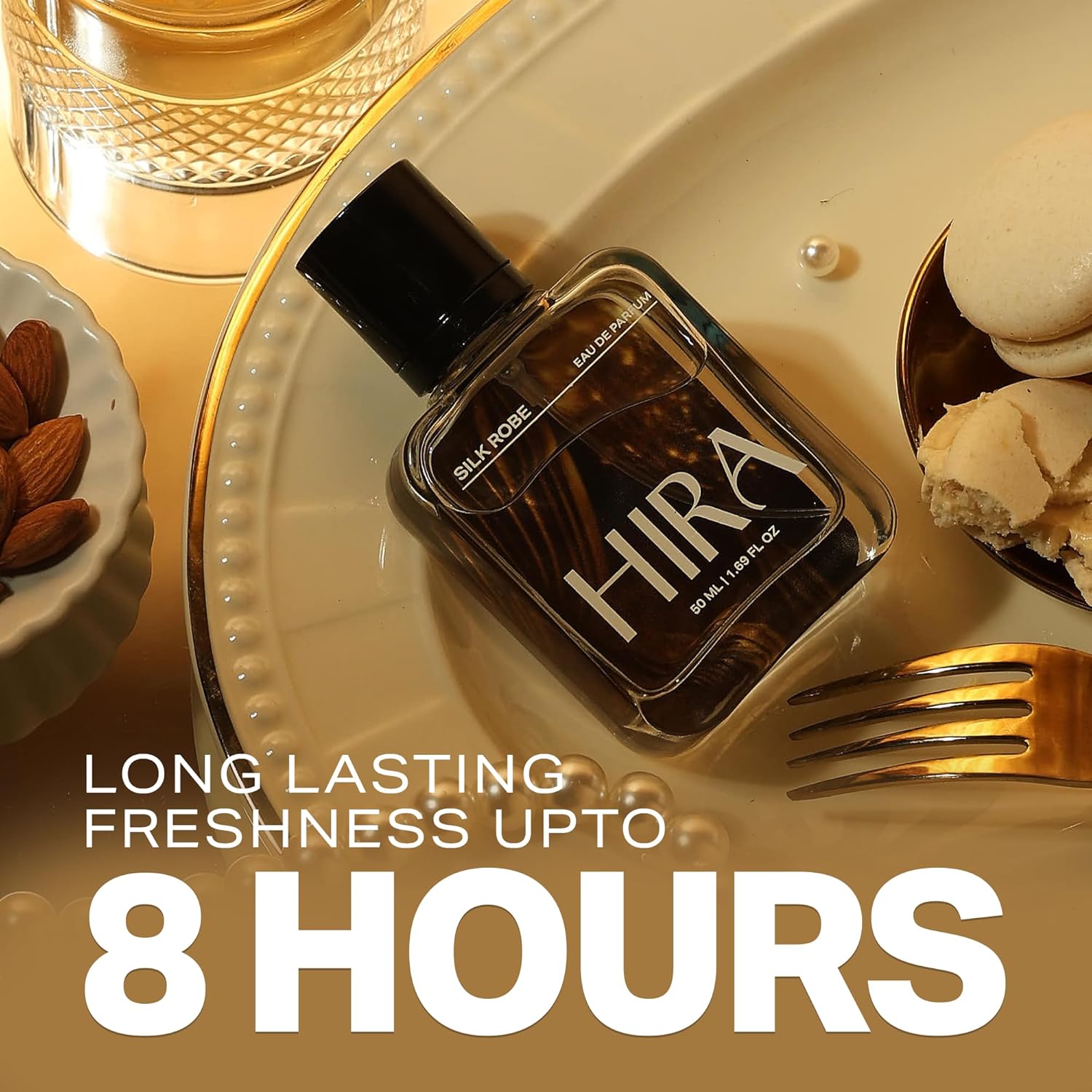HIRA Silk Robe Perfume for Women 50 ml |arm & Sensual Evening Fragrance |Long Lasting Eau de Parfum Premium Luxury Fragrance | Gifts for Girlfriend, Mother's Day & Date Night Perfume