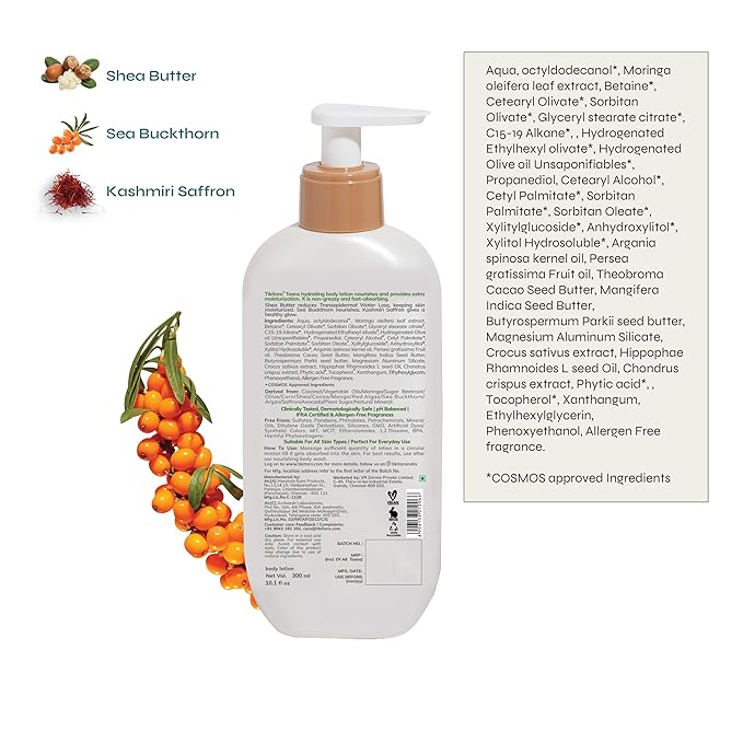 Tikitoro Teens Hydrating Body Lotion Vegan with Shea Butter