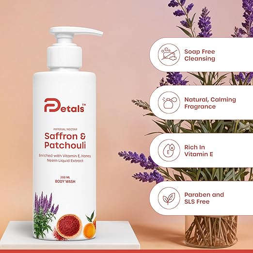 DPetals Saffron & Patchouli Body Wash - 200 ml