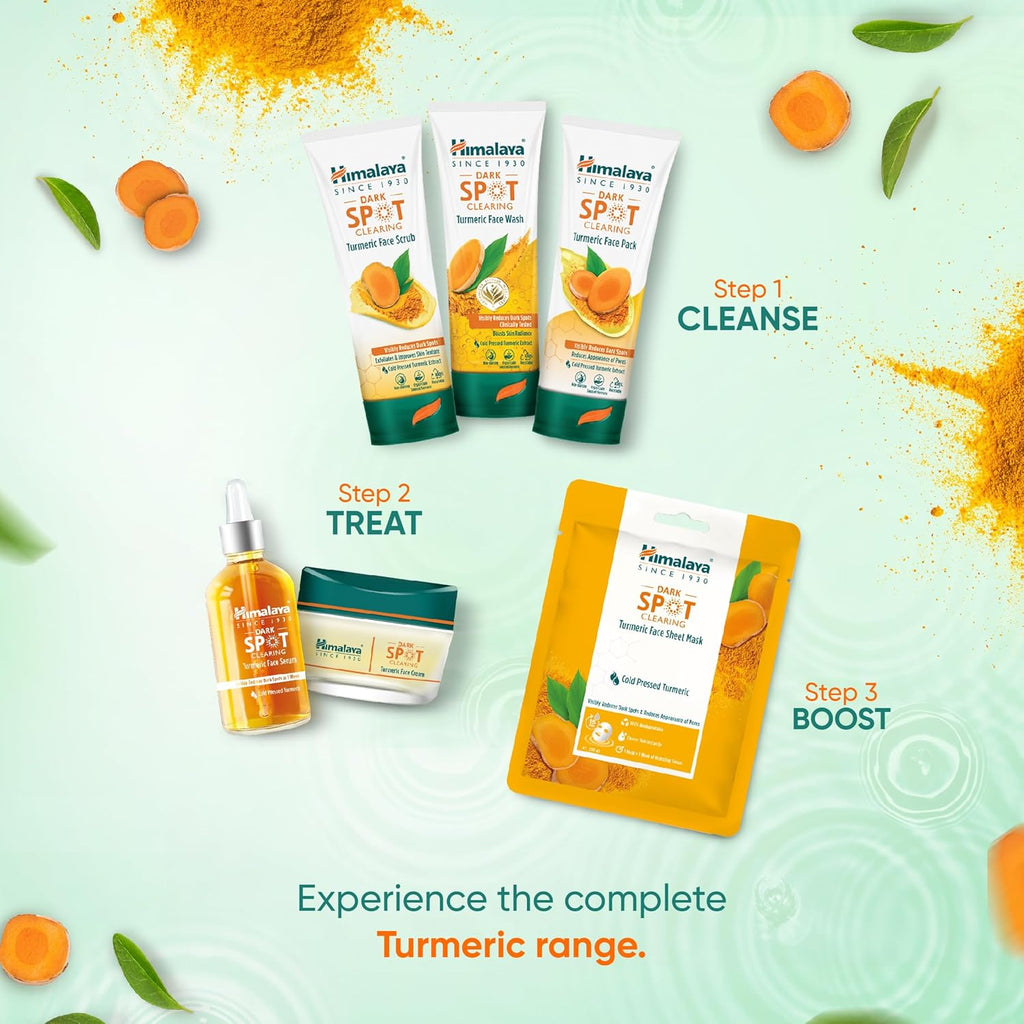 Himalaya Dark Spot Clearing Turmeric Face Pack|Organically Sourced Turmeric|Reduce Dark Spots In 7 Days|Gives Radiant Skin|100G