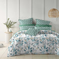 The Home Style Cotton Elastic Fitted All Around Printed King Size Double Bed Bedsheet wih 2 Pillow Cover Silver Chalice