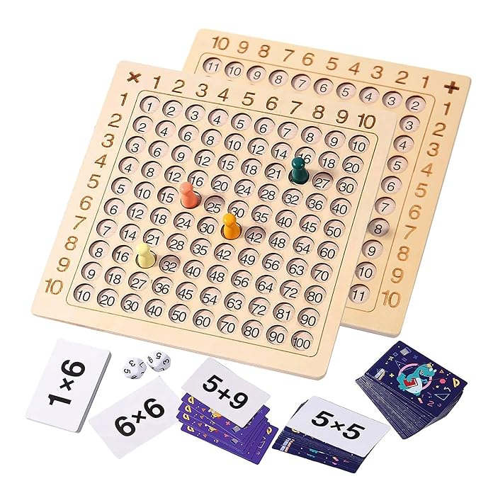 Kidology 2In1 Math Board Game for Kids Multiplaction & Addition Learning Toy