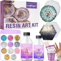 Craftinger Diy Resin Coaster Kit With 200gm Epoxy Resin Moulds and More | Multicolor