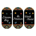 Artvibes Dream Big Positive Quotes Printed Wooden Wall Hanger for Home | Modern Decoration Items | Artworks | Set of 3