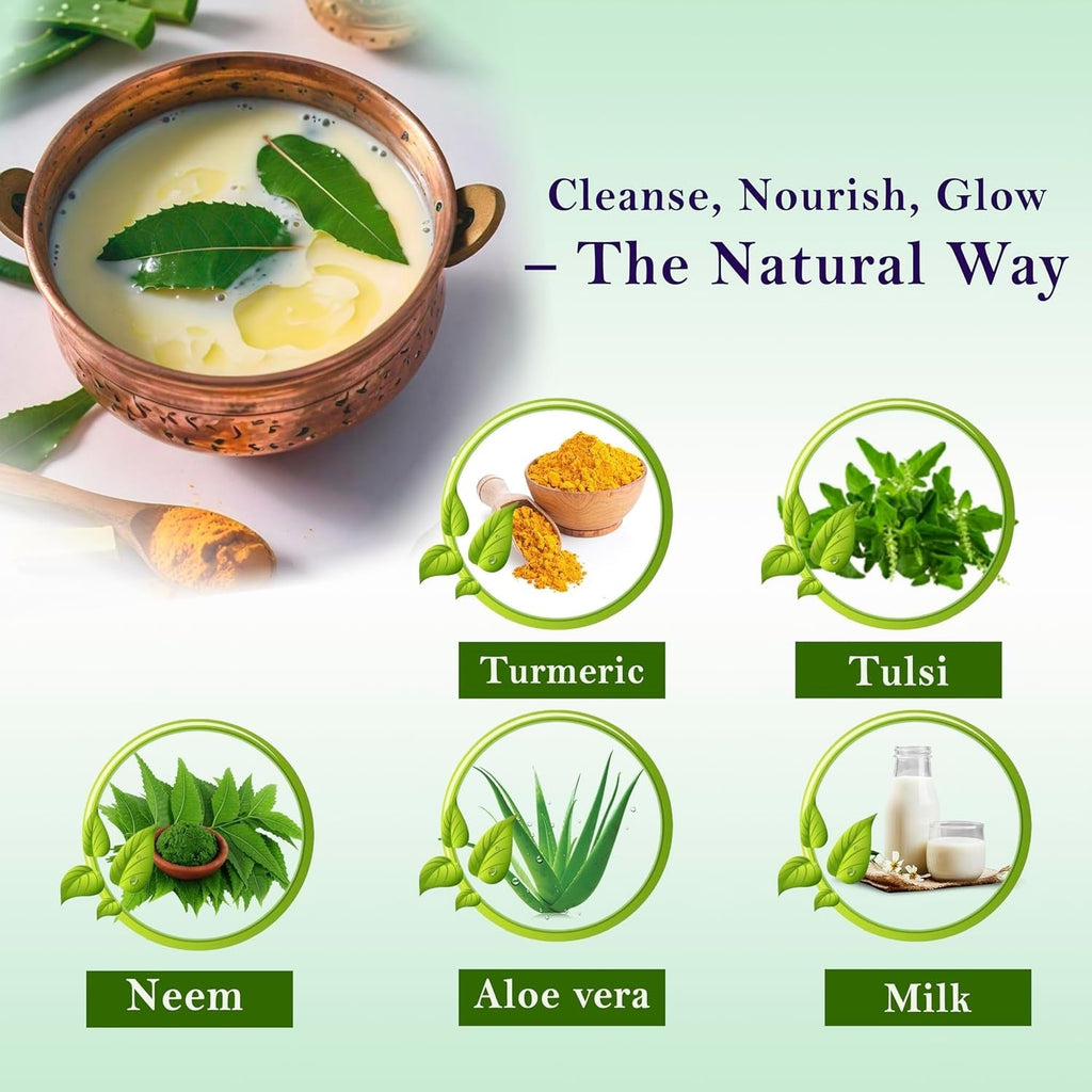 Jaffman Sunidha Soap with Milk Aloe vera Tulsi and Neem - 75 gms (Pack of 3)