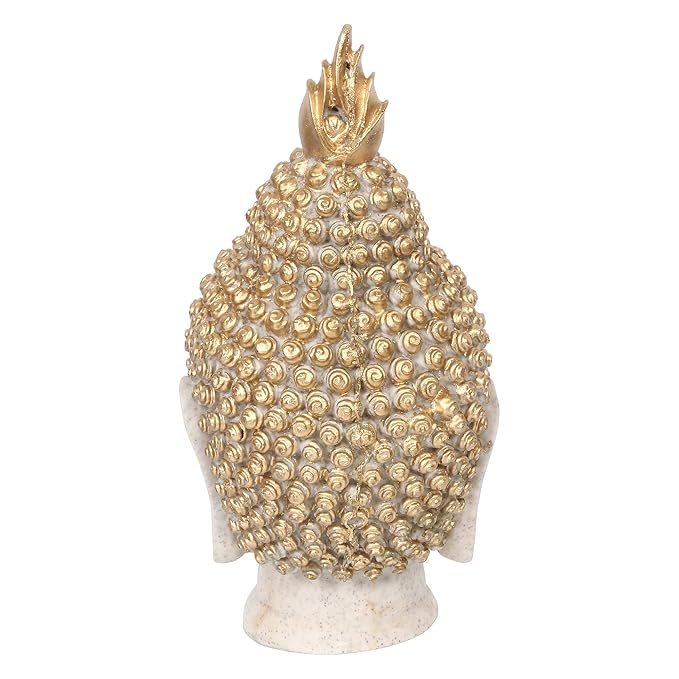 Ecraftindia Decorative Buddha Head Polyresin Showpiece