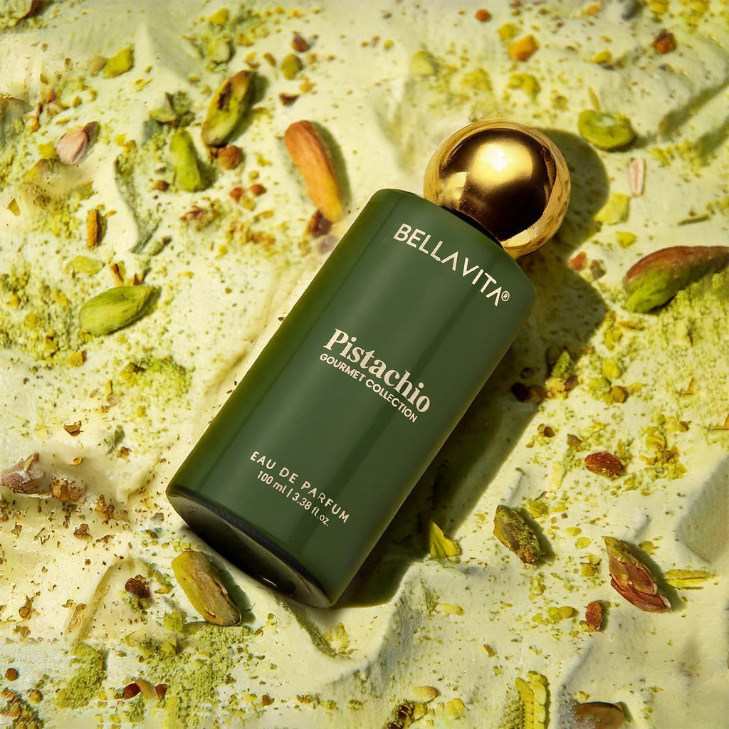 BELLAVITA Pistachio Gourmet Collection | Unisex Eau De Parfum 100ml || Long Lasting Perfume for Man and Woman Floral, Woody, Sweet Premium Unisex Fragrance for Men and Women |
