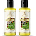Khadi Organique Saffron, Tulsi & Reetha Hair Shampoo Cleanser - Pack of 2 (420 ml)