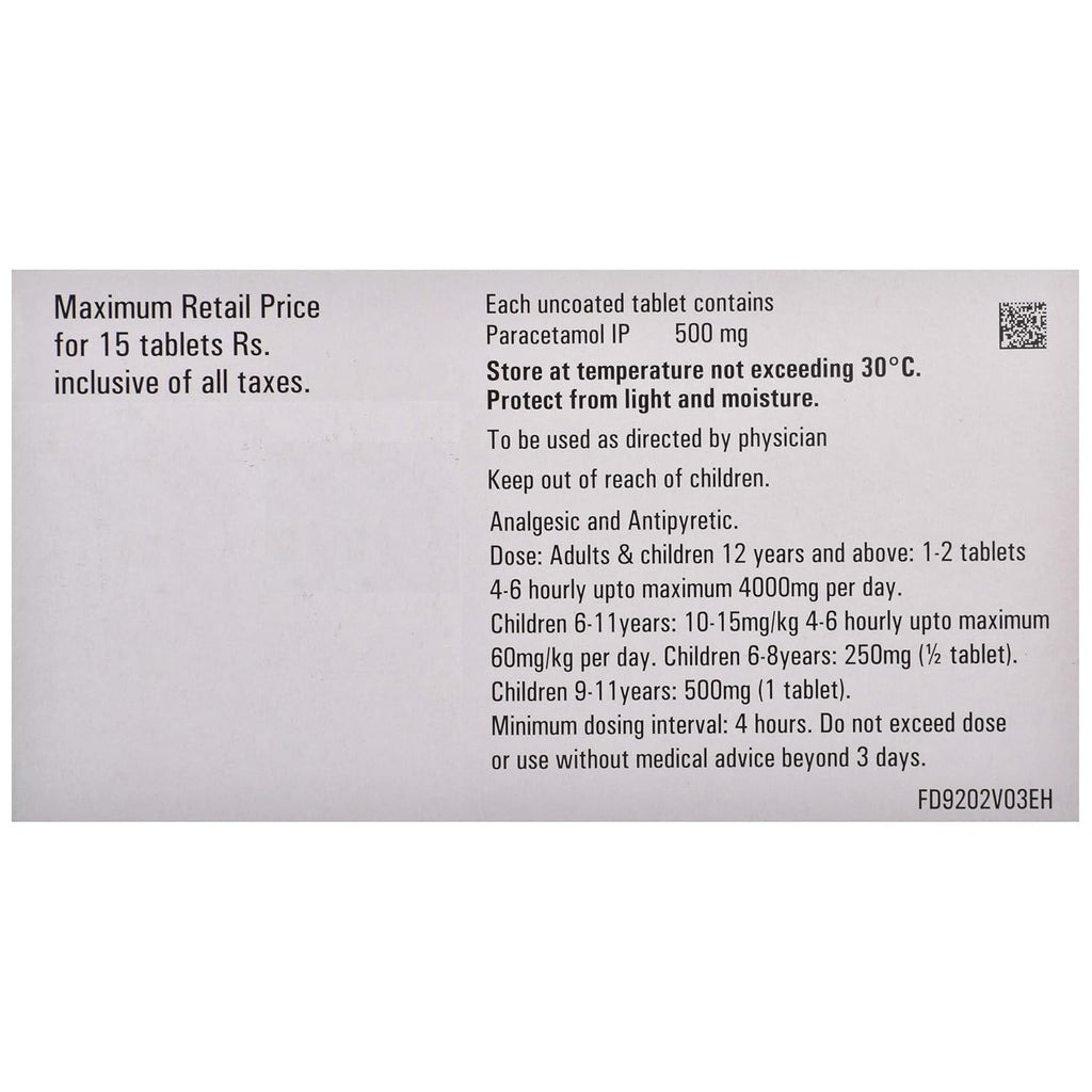 Calpol 500 - Strip of 15 Tablets