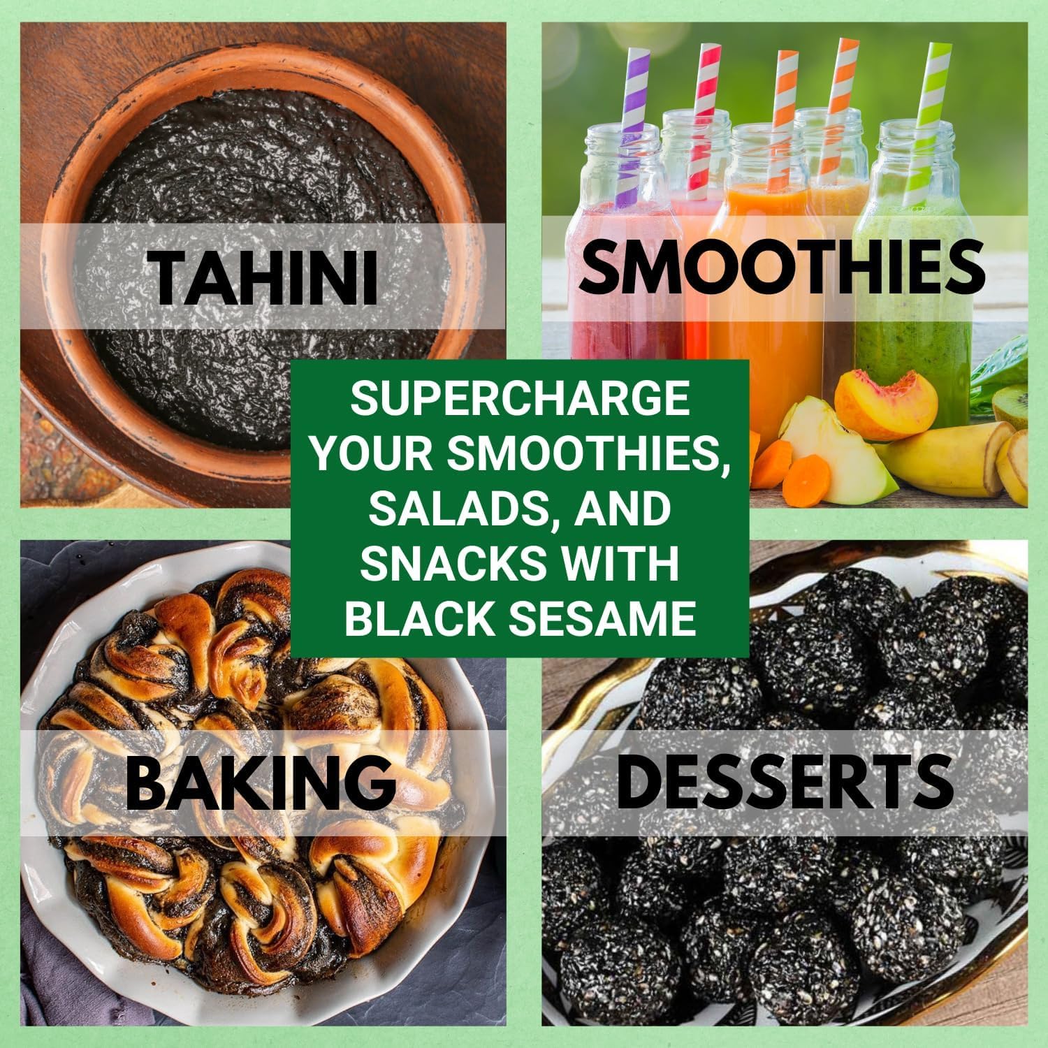 Bliss of Earth 1kg unhulled Black Sesame Seeds, Kaale Til, Fresh & Organic Fully Fiber Rich Great for Cooking & Baking