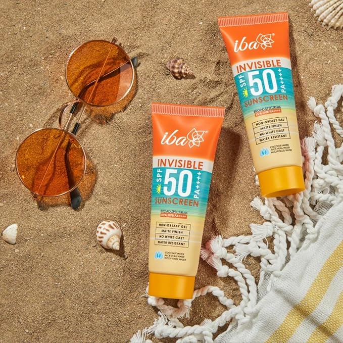 Iba Invisible Spf 50 Sunscreen Pa++++ for All Skin Types - 100 Gms | Pack of 2