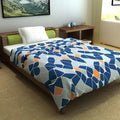 Divine Casa 120 GSM Microfiber All Season Single Bed Comforter Super Soft Reversible Throw Blanket Duvets TC - 120 Colour Vista Blue