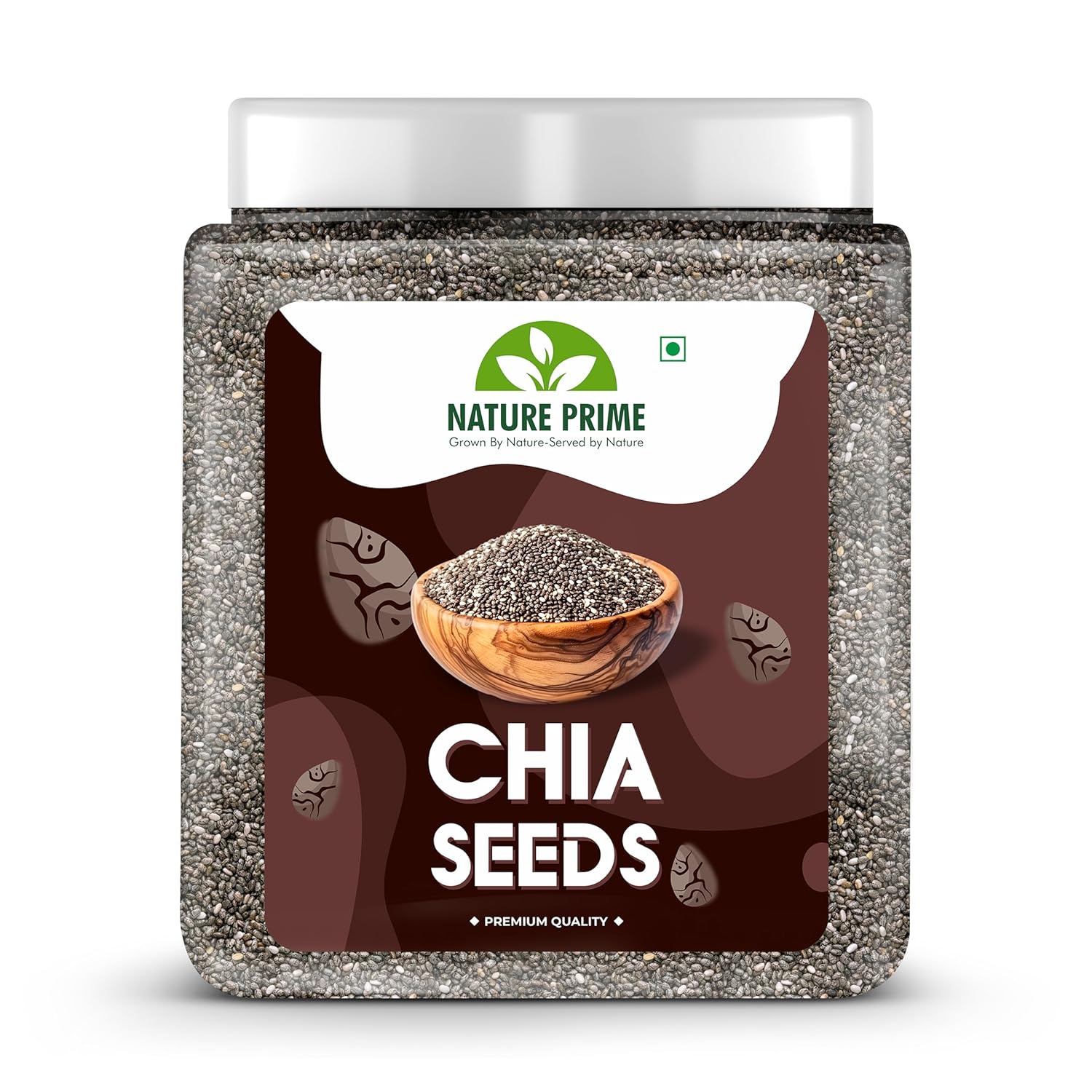Nature Prime chia seeds | Best for Weight Loss | Healthy Snacks | Non-GMO and Fibre Rich Seeds | Omega-3 Seeds for Eating