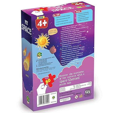 The Book Tree Space Puzzle for Kids 80-Piece Puzzle for Children Illustrations of Space